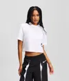 Shop Karl Lagerfeld Monogram Cropped T-shirt