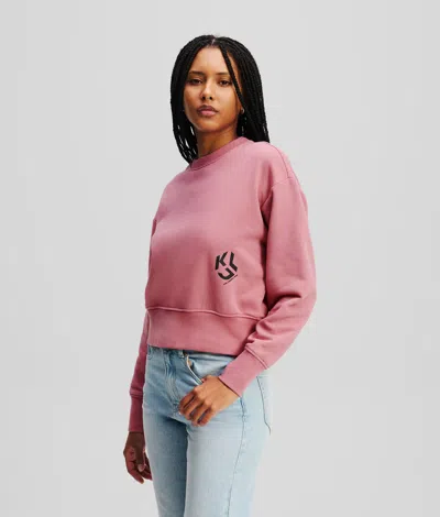 Karl Lagerfeld Klj Monogram Sweatshirt In Pink