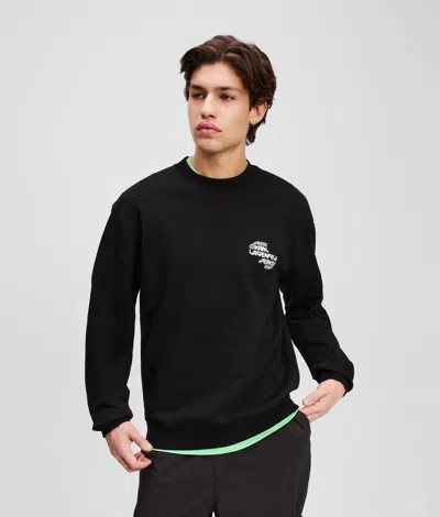 Karl Lagerfeld Klj Sport Logo Sweatshirt In Black