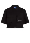 Karl Lagerfeld Klj Utility Blouse In Black