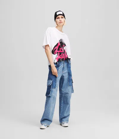 Karl Lagerfeld Klj X Atelier Reservé Baggy Denim Pants In Blue
