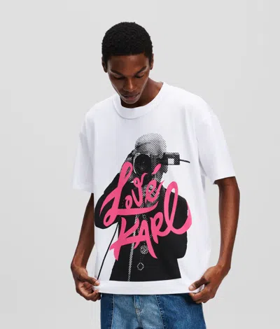 Karl Lagerfeld Klj X Atelier Reservé Print T-shirt In White