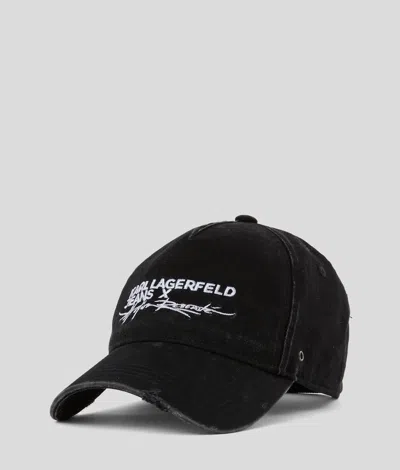 Karl Lagerfeld Klj X Atelier Reservé Washed-denim Cap