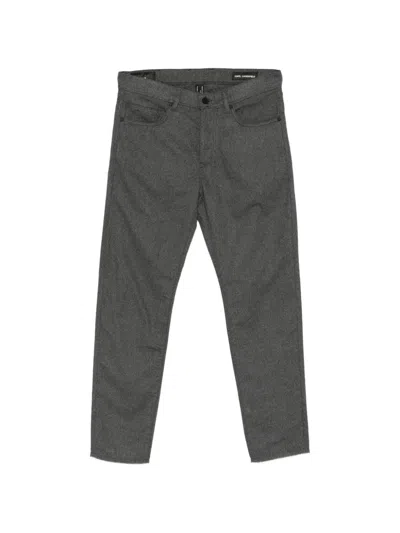 Karl Lagerfeld Kl-jim Five-pocket Trousers In Gray
