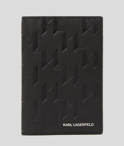 Karl Lagerfeld K/loom Leather Passport Holder