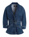 Karl Lagerfeld Klxav Tailored Denim Jacket Woman Blazer Blue Size L Cotton, Lyocell, Elastomultieste In Blue