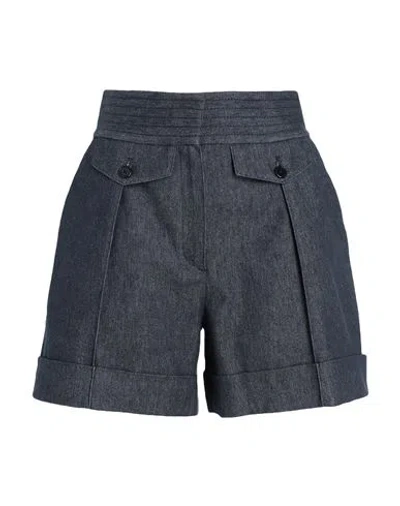 Karl Lagerfeld Klxav Tailored Dnm Look Shorts Woman Denim Shorts Navy Size 8 Organic Cotton, Elastan In Navy Blue