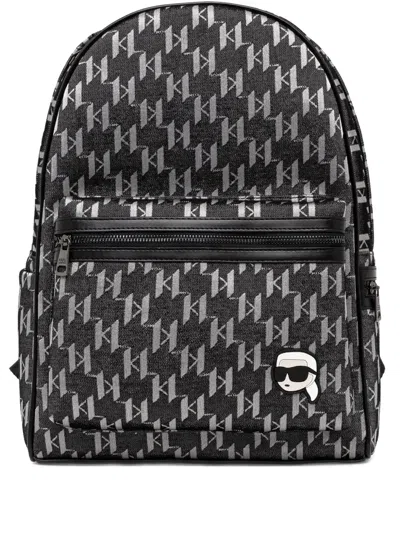 Karl Lagerfeld K/monogram Backpack In Black