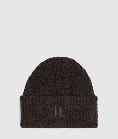 Karl Lagerfeld K/monogram Beanie In Brown