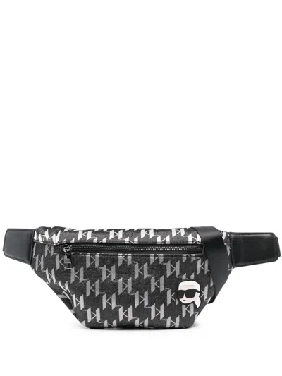 Karl Lagerfeld K/monogram Belt Bag In Grey