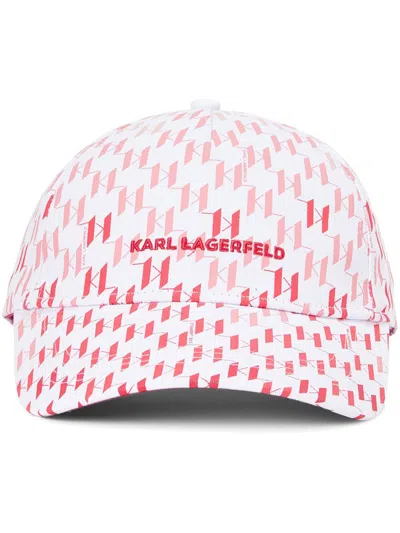 Karl Lagerfeld K/monogram Cap In White