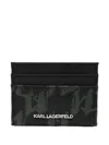 Karl Lagerfeld K/monogram Cardholder In Black