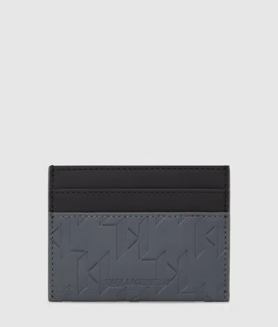 Karl Lagerfeld K/monogram Cardholder In Silver