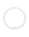 Karl Lagerfeld K/monogram Chain Pave Necklace Woman Necklace Silver Size - Zinc Alloy, Brass, Glass In Silver