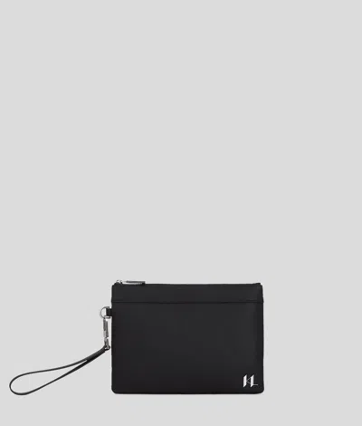 Karl Lagerfeld K/monogram Leather Pouch