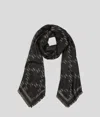 Karl Lagerfeld K/monogram Metallic Scarf