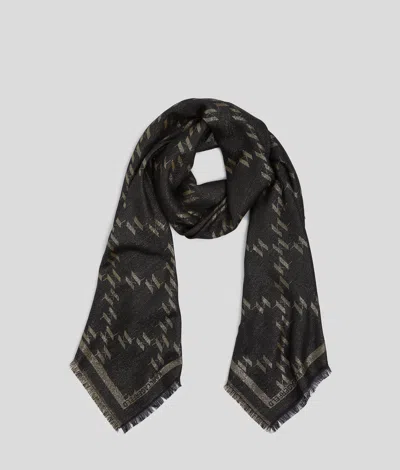 Karl Lagerfeld K/monogram Metallic Scarf