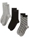 Karl Lagerfeld K/monogram Organic Cotton Socks (pack Of Three) In 996