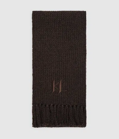 Karl Lagerfeld K/monogram Scarf In Brown