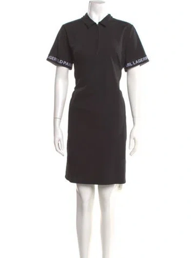 Pre-owned Karl Lagerfeld Knee-length Dress In Gray