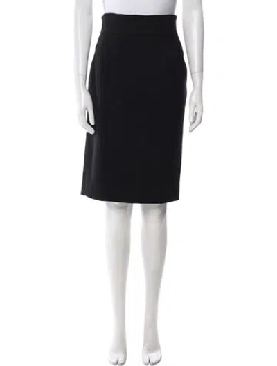 Pre-owned Karl Lagerfeld Knee-length Skirt In Black