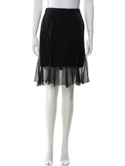 Pre-owned Karl Lagerfeld Knee-length Skirt In Black