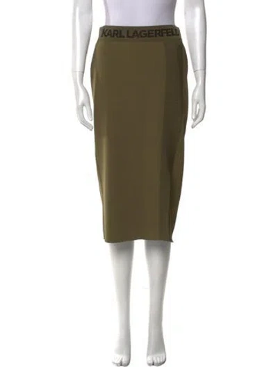 Pre-owned Karl Lagerfeld Knee-length Skirt In Green