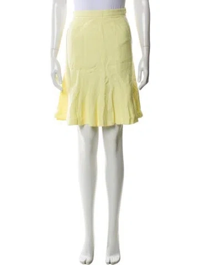 Pre-owned Karl Lagerfeld Knee-length Skirt In Yellow