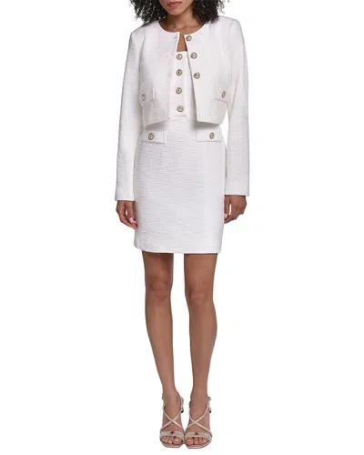 Karl Lagerfeld Knit Jacket In White