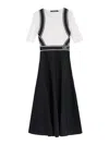 Karl Lagerfeld Knit Logo Short Sleeve Dress In Black