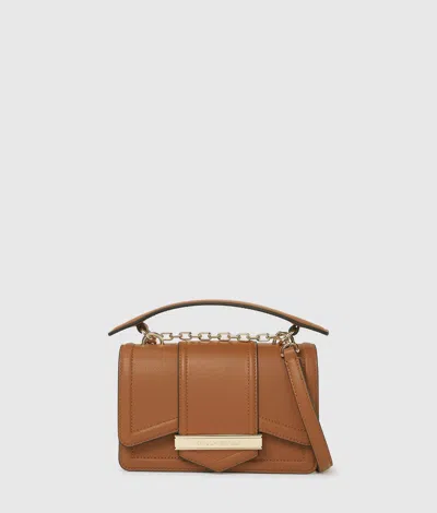 Karl Lagerfeld Small K/nova Leather Cross Body Bag In Brown