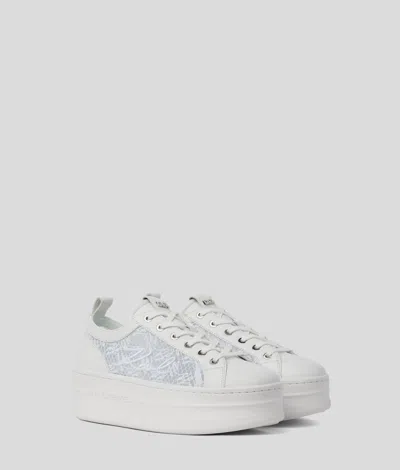 Karl Lagerfeld Kobe Signature Sneakers In White