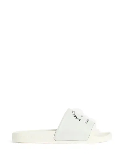 Karl Lagerfeld Kondo 2.0 Logo-print Slides In White