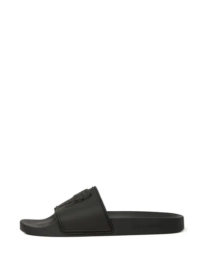 Karl Lagerfeld Kondo Ii Ikon Relief Pantoletten In Black
