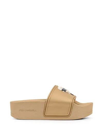 Karl Lagerfeld Kondo Maxi Ii Platform Slides In Nude