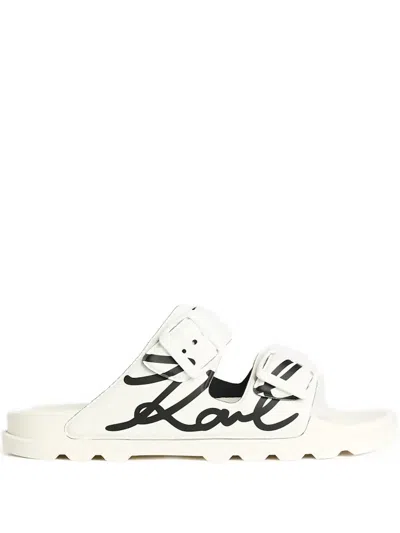 Karl Lagerfeld Kondo Tred 2-strap Logo-print Sandals