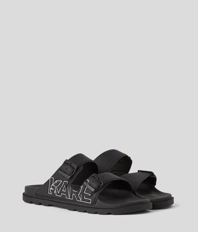 Karl Lagerfeld Kondo Tred 2-strap Sandals In Black