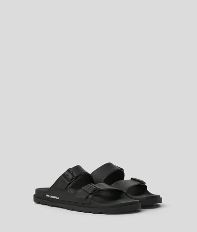 Karl Lagerfeld Kondo Tred Slippers In Black