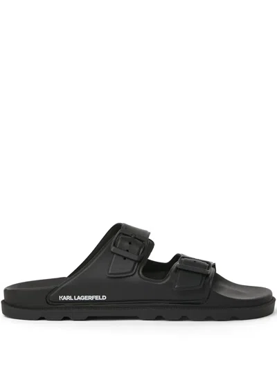 Karl Lagerfeld Kondo Tred Slippers In Black
