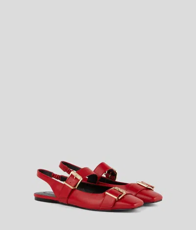 Karl Lagerfeld Konnie Double Buckle Flats