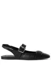 Karl Lagerfeld Konnie Double-strap Leather Pumps In Black