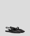Karl Lagerfeld Konnie Signia Chain Slingbacks In Black