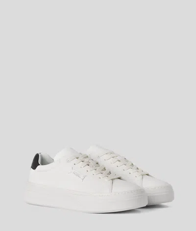 Karl Lagerfeld Konvert Embossed Logo Sneakers In White