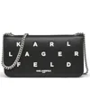Karl Lagerfeld Kosette Leather Shoulder Handbag In Black