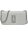 Karl Lagerfeld Kosette Leather Wallet On A Chain In Winter White