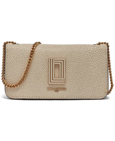 Karl Lagerfeld Kosette Patent Shoulder In Neutral