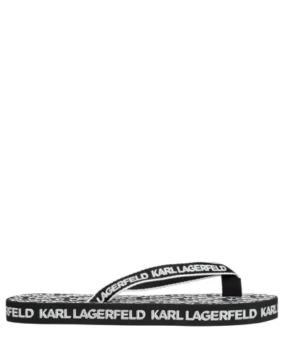 Karl Lagerfeld Kosta Flip Flops In Black