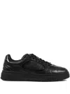 Karl Lagerfeld Kourtney Embossed-logo Sneakers In Black