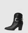 Karl Lagerfeld Kowboy Mid-calf Buckle Boots In Black