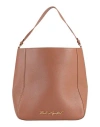 Karl Lagerfeld K/pebble Hobo Woman Handbag Brown Size - Bovine Leather
